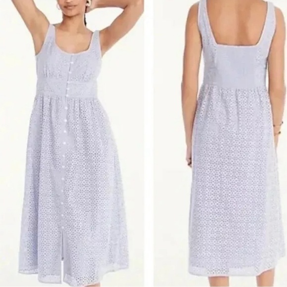 J. Crew button front eyelet dress. NWT. Size 24 - Picture 1 of 10
